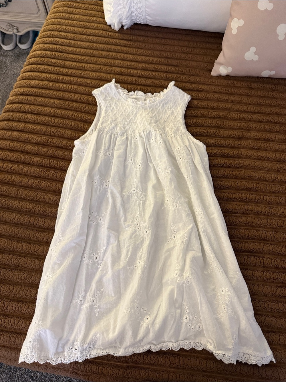 Calypso St. Barth White Eyelet Sleeveless Chemise